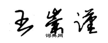 朱錫榮王崇謹草書個性簽名怎么寫