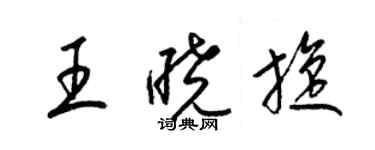 梁錦英王曉旋草書個性簽名怎么寫