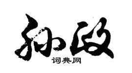 胡問遂孫政行書個性簽名怎么寫
