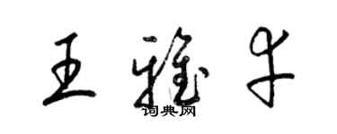 梁錦英王雅幸草書個性簽名怎么寫