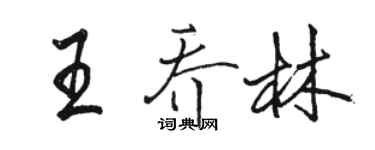 駱恆光王喬林行書個性簽名怎么寫