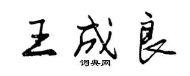 曾慶福王成良行書個性簽名怎么寫