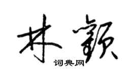 梁錦英林顴草書個性簽名怎么寫