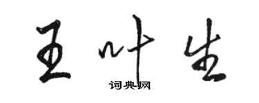 駱恆光王葉生行書個性簽名怎么寫