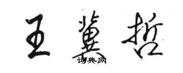 駱恆光王冀哲行書個性簽名怎么寫