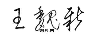 駱恆光王魏新草書個性簽名怎么寫