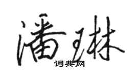駱恆光潘琳行書個性簽名怎么寫