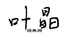 曾慶福葉晶行書個性簽名怎么寫