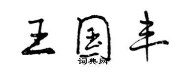 曾慶福王國豐行書個性簽名怎么寫