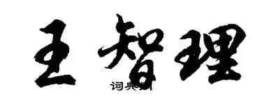 胡問遂王智理行書個性簽名怎么寫