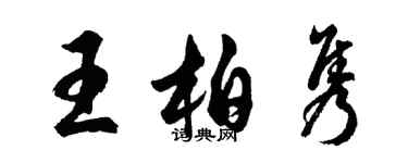 胡問遂王柏雋行書個性簽名怎么寫