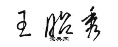 駱恆光王昭秀草書個性簽名怎么寫