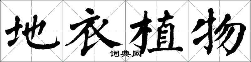 翁闓運地衣植物楷書怎么寫