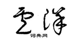 曾慶福盧洋草書個性簽名怎么寫