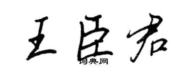 王正良王臣君行書個性簽名怎么寫