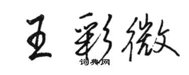 駱恆光王彩微行書個性簽名怎么寫