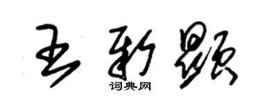 朱錫榮王新顯草書個性簽名怎么寫