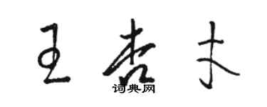 駱恆光王杏才草書個性簽名怎么寫