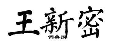 翁闓運王新密楷書個性簽名怎么寫