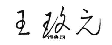 駱恆光王玫元草書個性簽名怎么寫