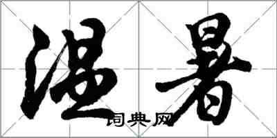 胡問遂溫暑行書怎么寫