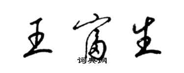 梁錦英王富生草書個性簽名怎么寫