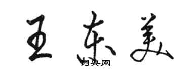 駱恆光王東美行書個性簽名怎么寫