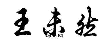 胡問遂王未然行書個性簽名怎么寫