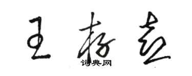 駱恆光王存喜草書個性簽名怎么寫