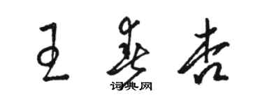 駱恆光王春杏草書個性簽名怎么寫