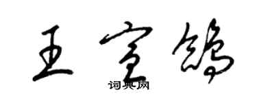 梁錦英王宣鴿草書個性簽名怎么寫