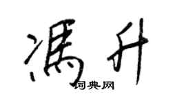 王正良馮升行書個性簽名怎么寫