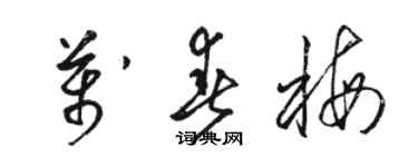 駱恆光萬春梅草書個性簽名怎么寫