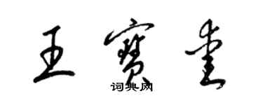 梁錦英王寶愛草書個性簽名怎么寫