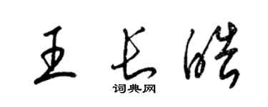 梁錦英王長皓草書個性簽名怎么寫