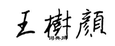 王正良王樹顏行書個性簽名怎么寫