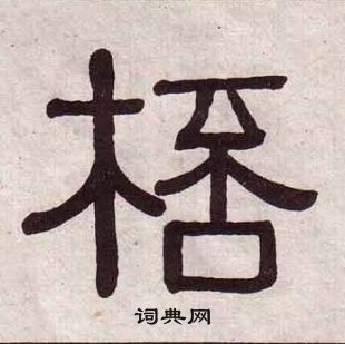 黃葆戉千字文中桮的寫法