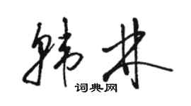 駱恆光韓林草書個性簽名怎么寫