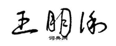 曾慶福王朋俐草書個性簽名怎么寫