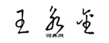 駱恆光王永金草書個性簽名怎么寫