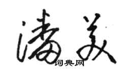 駱恆光潘美草書個性簽名怎么寫