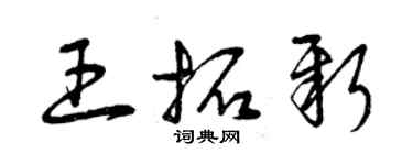 曾慶福王拓新草書個性簽名怎么寫