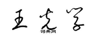 梁錦英王光學草書個性簽名怎么寫