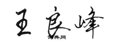 駱恆光王良峰行書個性簽名怎么寫