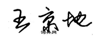 朱錫榮王京地草書個性簽名怎么寫