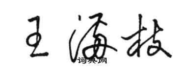 駱恆光王滿枝草書個性簽名怎么寫