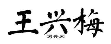 翁闓運王興梅楷書個性簽名怎么寫
