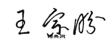 駱恆光王宗盼草書個性簽名怎么寫