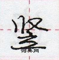 龐中華寫的硬筆行書豎