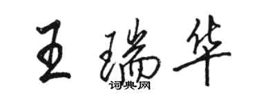 駱恆光王瑞華行書個性簽名怎么寫